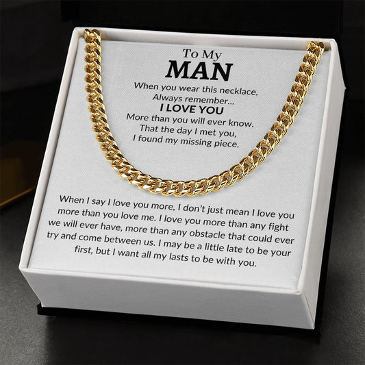 To My Man | My Husband | Cuban Link  Chain