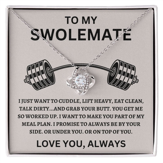 To My Swolemate | Love Knot Necklace | From Gym Partner