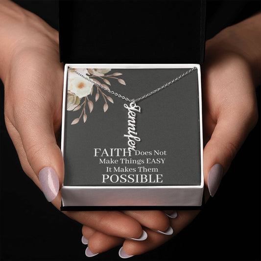 Faith | Vertical Name Necklace